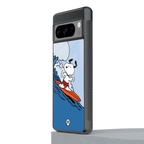 snoopy surfing back phone cover | glass case for google pixel 8 pro