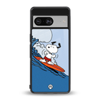 snoopy surfing back phone cover | glass case for Google Pixel 8
