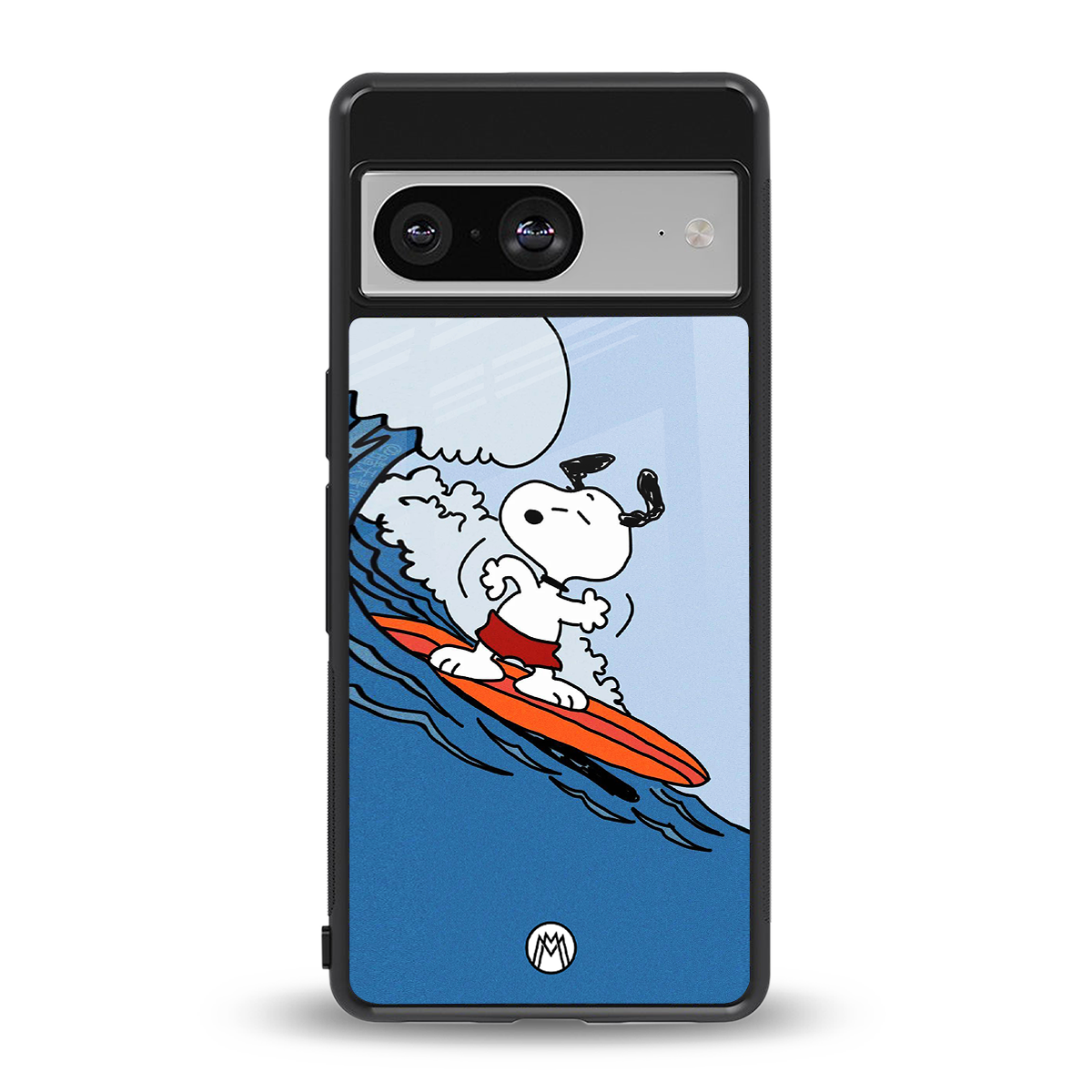 snoopy surfing back phone cover | glass case for Google Pixel 8