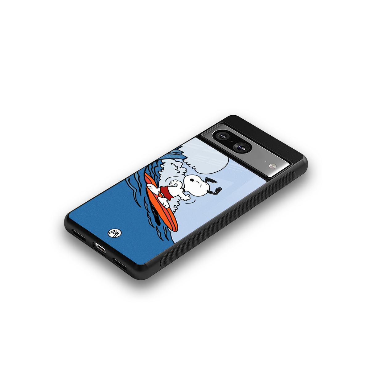 snoopy surfing back phone cover | glass case for Google Pixel 8