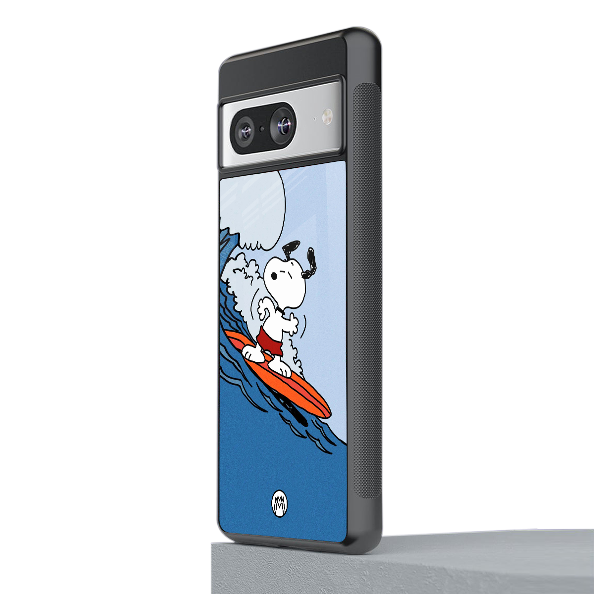 snoopy surfing back phone cover | glass case for Google Pixel 8