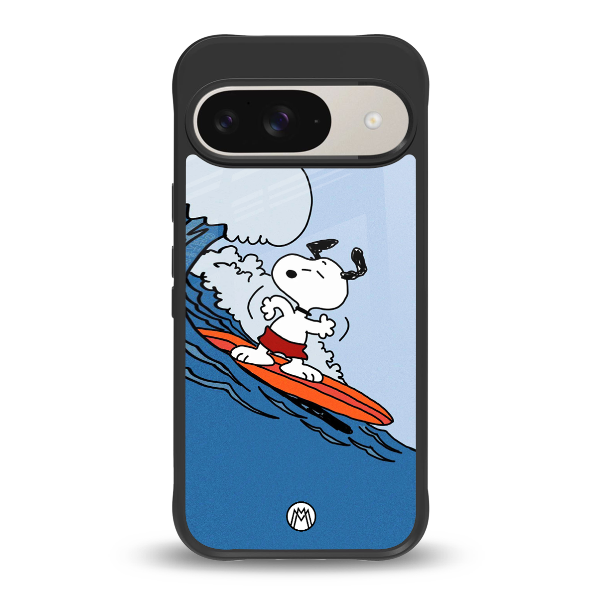 snoopy surfing back phone cover | glass case for google pixel 9