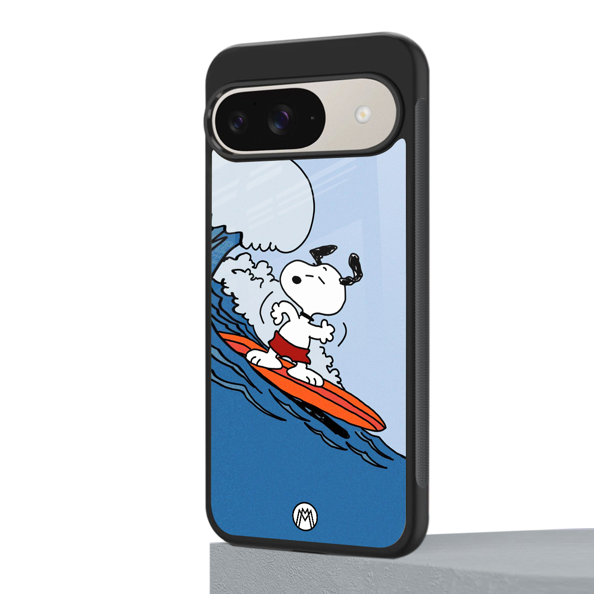 snoopy surfing back phone cover | glass case for google pixel 9
