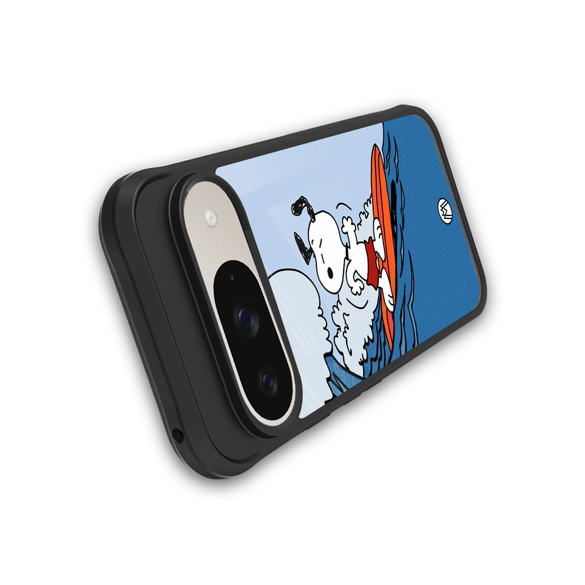 snoopy surfing back phone cover | glass case for google pixel 9