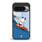 snoopy surfing back phone cover | glass case for google pixel 9 pro