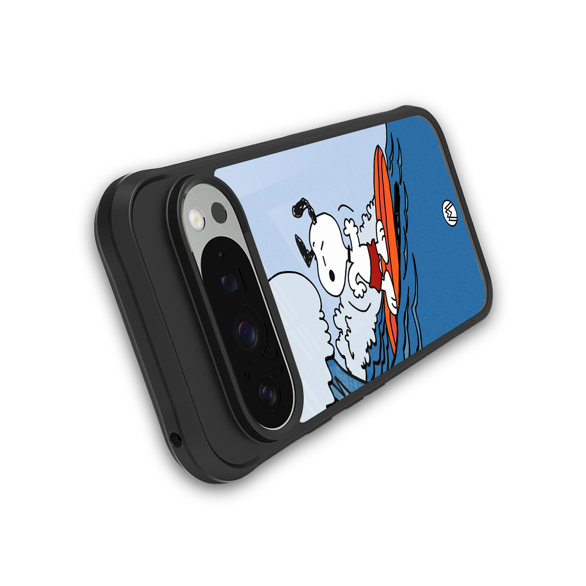 snoopy surfing back phone cover | glass case for google pixel 9 pro xl