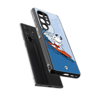 snoopy surfing back phone cover | glass case for samsung galaxy s25 ultra