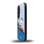 snoopy surfing back phone cover | glass case for samsung galaxy s25