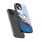 snoopy surfing back phone cover | glass case for iphone 15