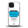 social extrovert back phone cover | glass case for iphone 13 mini