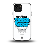 social extrovert back phone cover | glass case for iphone 13 mini