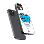 social extrovert back phone cover | glass case for iphone 13 mini