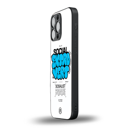 social extrovert back phone cover | glass case for iphone 13 pro max