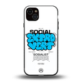 social extrovert back phone cover | glass case for iphone 14 plus