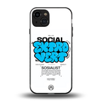 social extrovert back phone cover | glass case for iphone 15