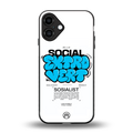 social extrovert back phone cover | glass case for iphone 16 plus