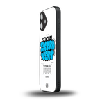 social extrovert back phone cover | glass case for iphone 16 plus