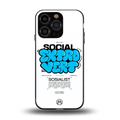 social extrovert back phone cover | glass case for iphone 16 pro