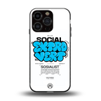social extrovert back phone cover | glass case for iphone 16 pro