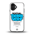 social extrovert back phone cover | glass case for iphone 16