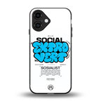 social extrovert back phone cover | glass case for iphone 16
