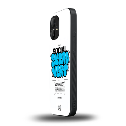 social extrovert back phone cover | glass case for nothing phone 1