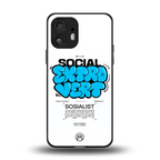 social extrovert back phone cover | glass case for nothing phone 2
