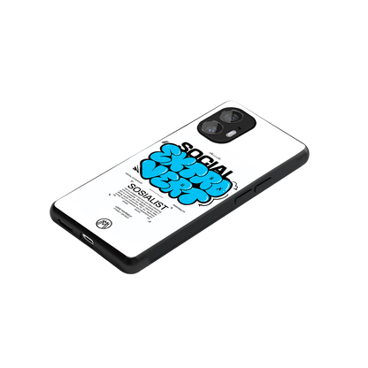 social extrovert back phone cover | glass case for nothing phone 2