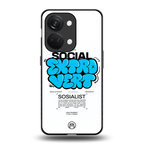 social extrovert back phone cover | glass case for oneplus nord 3