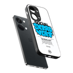 social extrovert back phone cover | glass case for oneplus nord 3