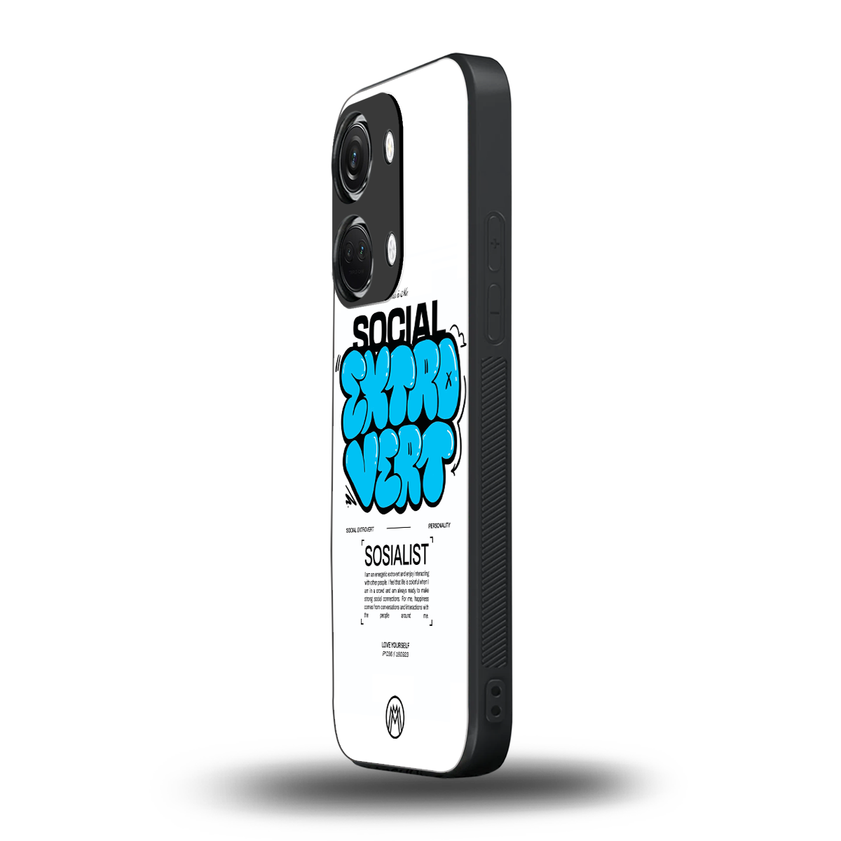 social extrovert back phone cover | glass case for oneplus nord 3