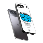 social extrovert back phone cover | glass case for oneplus nord 4