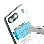 social extrovert back phone cover | glass case for oneplus nord 4