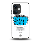 social extrovert back phone cover | glass case for oneplus nord ce 3