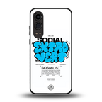 social extrovert back phone cover | glass case for oneplus nord ce 4 lite
