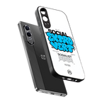 social extrovert back phone cover | glass case for oneplus nord ce 4 lite