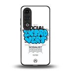 social extrovert back phone cover | glass case for oneplus nord ce 4
