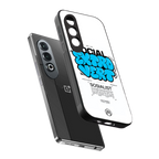 social extrovert back phone cover | glass case for oneplus nord ce 4