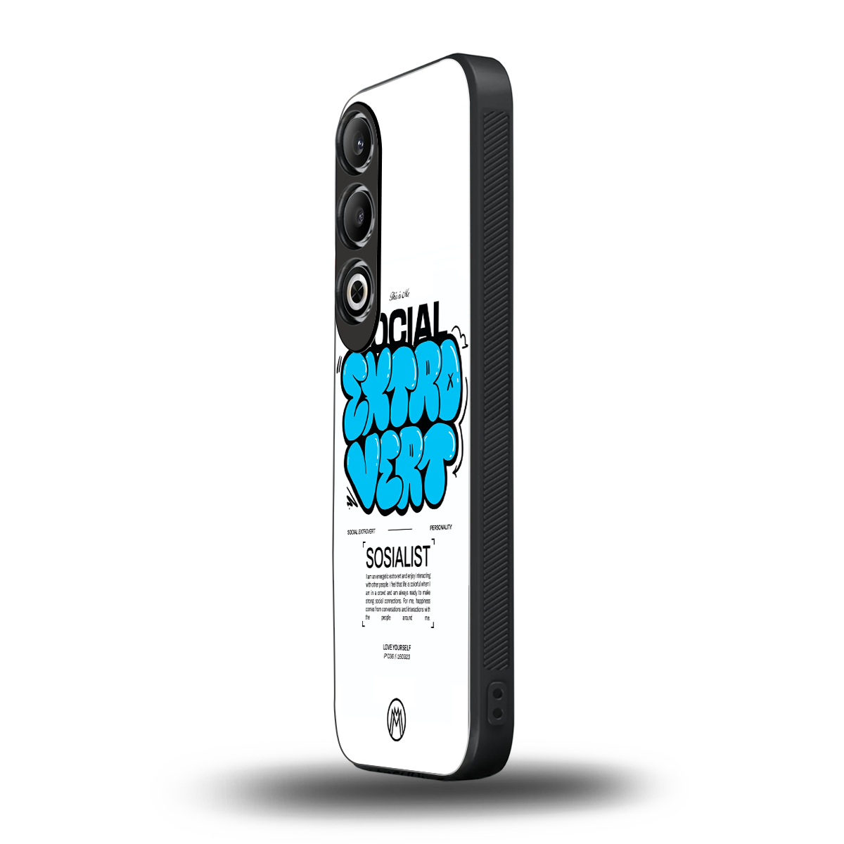 social extrovert back phone cover | glass case for oneplus nord ce 4