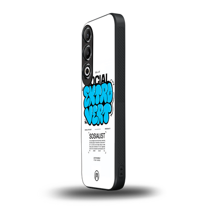 social extrovert back phone cover | glass case for oneplus nord ce 4