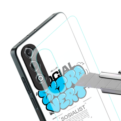 social extrovert back phone cover | glass case for oneplus nord ce 4