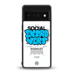 social extrovert back phone cover | glass case for google pixel 6 pro