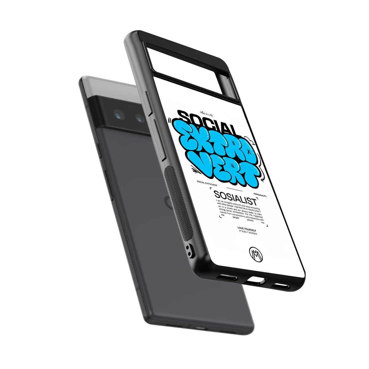 social extrovert back phone cover | glass case for google pixel 6 pro