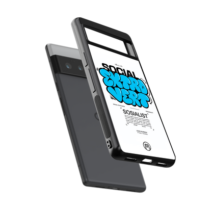 social extrovert back phone cover | glass case for google pixel 6 pro