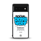 social extrovert back phone cover | glass case for google pixel 6