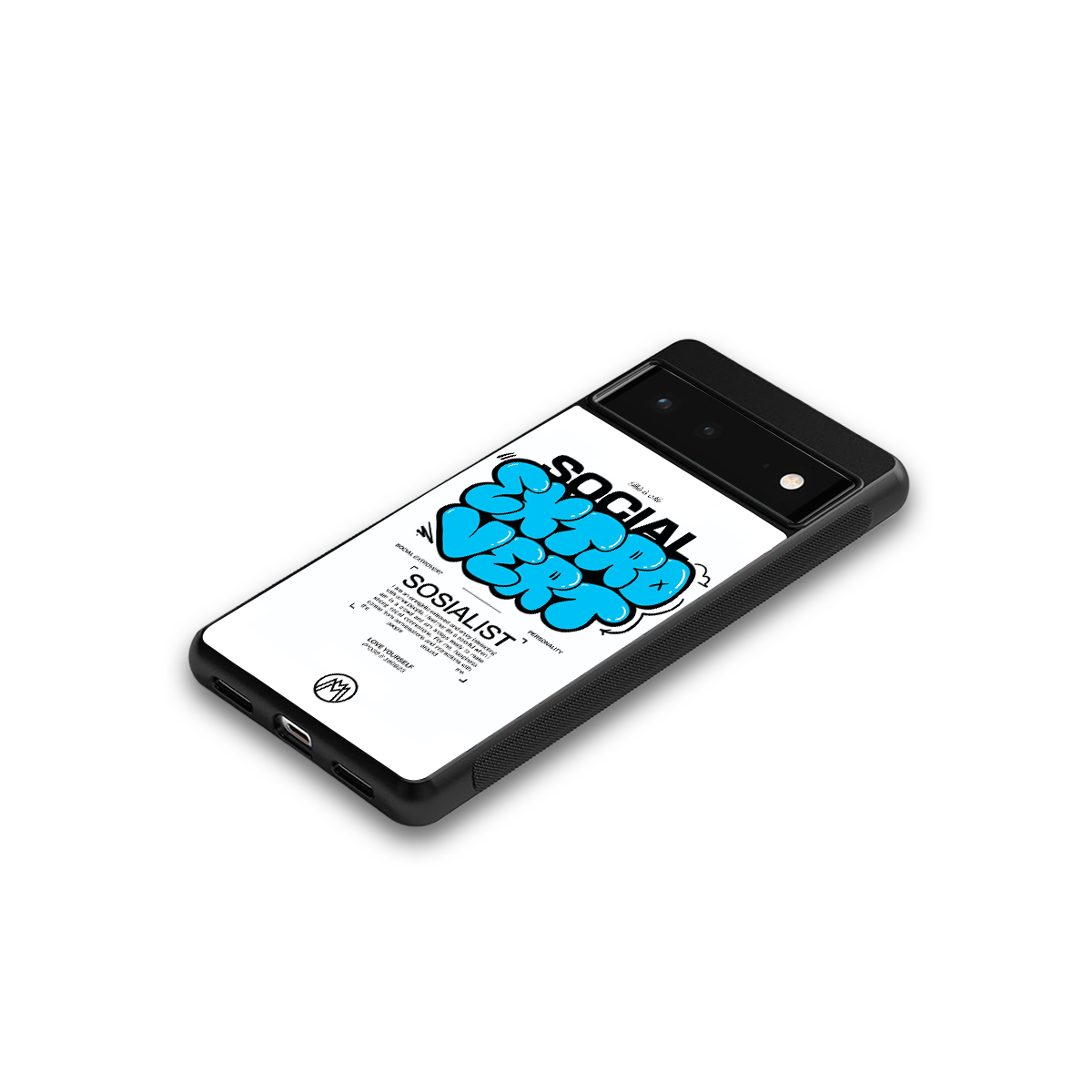 social extrovert back phone cover | glass case for Google Pixel 6A