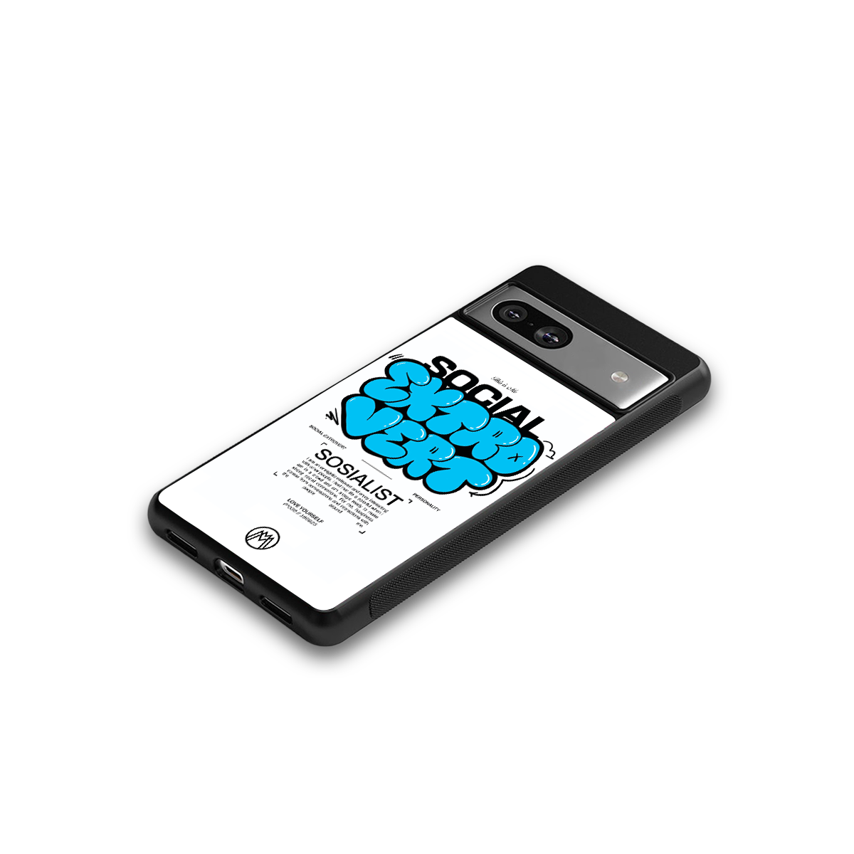 social extrovert back phone cover | glass case for Google Pixel 7A