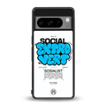social extrovert back phone cover | glass case for google pixel 8 pro