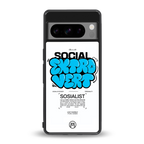 social extrovert back phone cover | glass case for google pixel 8 pro