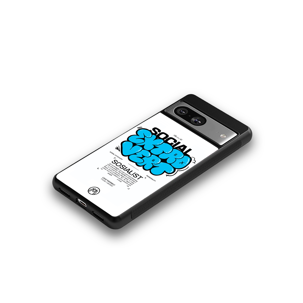 social extrovert back phone cover | glass case for Google Pixel 8